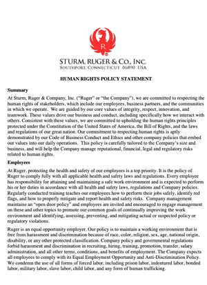 Human Rights Policy Statement